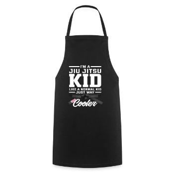 Je suis un enfant de Jiu Jitsu beaucoup plus cool - Tablier de cuisine - noir - Devant - AI Model Male 185 dark (185cm)