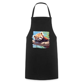 Red Panda Little Pandas Little Red Panda - Cooking Apron - black - Front - AI Model Male 185 dark (185cm)