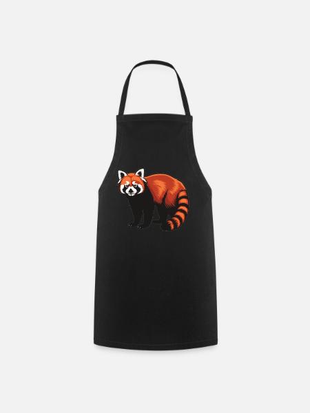 Red Panda Kleine Pandas Kleiner Roter Panda - Kochschürze - Schwarz