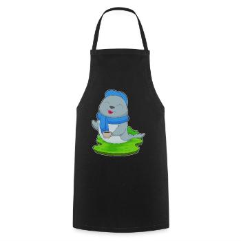 Seal Coffee Mug - Cooking Apron - black - Front - AI Model Male 185 dark (185cm)