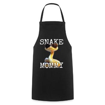 Snake Mommy Mom Snake Mother's Day Snakes Mom - Cooking Apron - black - Front - AI Model Male 185 dark (185cm)