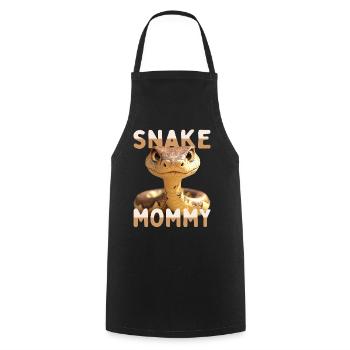 Snake Mommy Mom Snake Mother's Day Snakes Mom - Cooking Apron - black - Front - AI Model Male 185 dark (185cm)