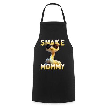 Snake Mommy Mom Snake Mother's Day Snakes Mom - Cooking Apron - black - Front - AI Model Male 185 dark (185cm)