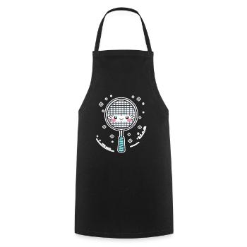 Badminton Racket Comic Look - Cooking Apron - black - Front - AI Model Male 185 dark (185cm)