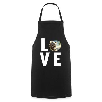 Koalas Koala - Tablier de cuisine - noir - Devant - AI Model Male 185 dark (185cm)