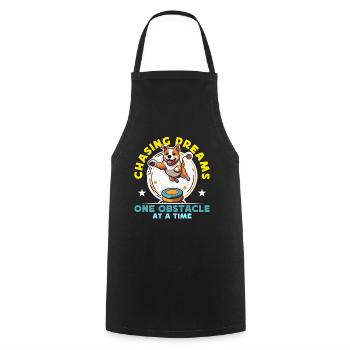 Dog Agility Training Chasing Dreams One Dog Sport - Cooking Apron - black - Front - AI Model Male 185 dark (185cm)
