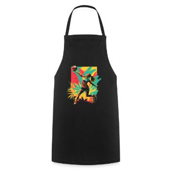 Volleyball player - Cooking Apron - black - Front - AI Model Male 185 dark (185cm)