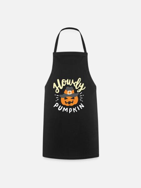 Kürbis Halloweenkostüm - Kochschürze - Schwarz
