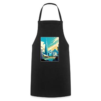 Séoul Corée du Sud Affiche de voyage Peinture Souvenir WPA - Tablier de cuisine - noir - Devant - AI Model Male 185 dark (185cm)