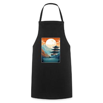Séoul Corée du Sud Affiche de voyage Peinture Souvenir WPA - Tablier de cuisine - noir - Devant - AI Model Male 185 dark (185cm)