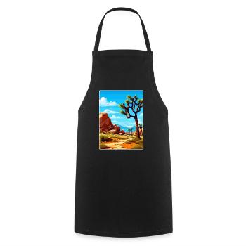 Joshua Tree Nationalpark Kalifornien Reiseposter - Kochschürze - Schwarz - Vorne - AI Model Male 185 dark (185cm)