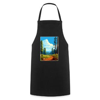 Sequoia Kings Canyon Nationalpark Reiseposter - Kochschürze - Schwarz - Vorne - AI Model Male 185 dark (185cm)