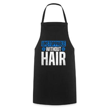 Alopécie areata Awareness Perte de cheveux - Tablier de cuisine - noir - Devant - AI Model Male 185 dark (185cm)