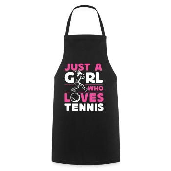 Funny Tennis Player Racket It's - Kochschürze - Schwarz - Vorne - AI Model Male 185 dark (185cm)