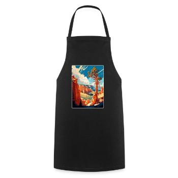 Affiche de voyage souvenir du parc national de Bryce Canyon - Tablier de cuisine - noir - Devant - AI Model Male 185 dark (185cm)