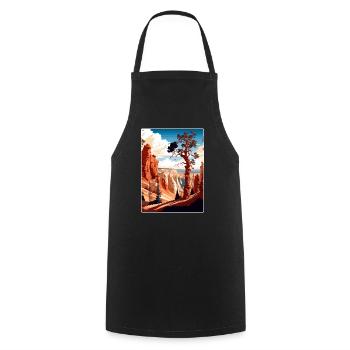 Affiche de voyage souvenir du parc national de Bryce Canyon - Tablier de cuisine - noir - Devant - AI Model Male 185 dark (185cm)