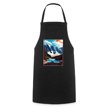 Parc national Banff Canada Affiche de voyage souvenir - Tablier de cuisine - noir - Devant - AI Model Male 185 dark (185cm)