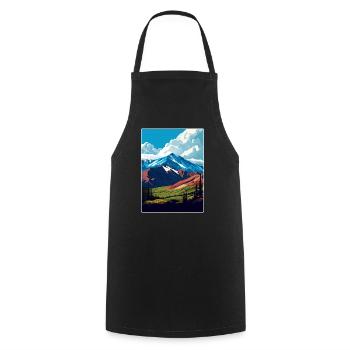 Denali National Park Travel Poster Souvenir WPA - Cooking Apron - black - Front - AI Model Male 185 dark (185cm)