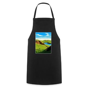 St Andrews Golf Course Scotland Andrew Travel Card - Cooking Apron - black - Front - AI Model Male 185 dark (185cm)