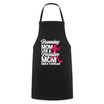 Running Mom Like A Regular Mom Only Cooler - Tablier de cuisine - noir - Devant - AI Model Male 185 dark (185cm)