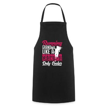 Courir mamie comme une mamie normale seulement plus cool - Tablier de cuisine - noir - Devant - AI Model Male 185 dark (185cm)