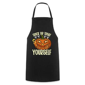 Halloween Costume - Cooking Apron - black - Front - AI Model Male 185 dark (185cm)