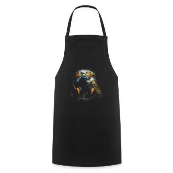 Drôle paresseux Art Animal paresseux animaux animaux sauvages - Tablier de cuisine - noir - Devant - AI Model Male 185 dark (185cm)