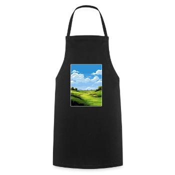 Bethpage Black Golf Course Travel Poster Souvenir - Cooking Apron - black - Front - AI Model Male 185 dark (185cm)