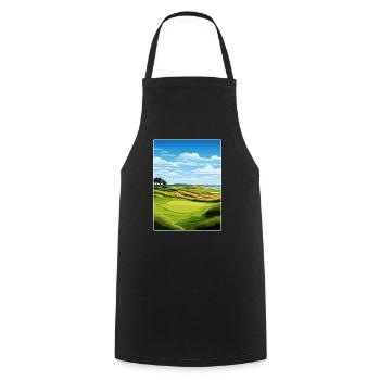 Bandon Dunes Golf Resort Travel Poster Souvenir - Cooking Apron - black - Front - AI Model Male 185 dark (185cm)