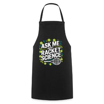 Racket Science Saying - Cooking Apron - black - Front - AI Model Male 185 dark (185cm)