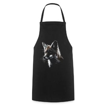 Lustiges Fuchs Fox Kunst Tier Natur Wildtier Tiere - Kochschürze - Schwarz - Vorne - AI Model Male 185 dark (185cm)