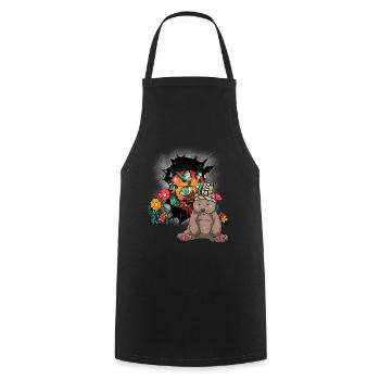 Ours Nature Amoureux de la Nature Chaman Ours Enfants - Tablier de cuisine - noir - Devant - AI Model Male 185 dark (185cm)