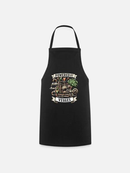 Veganer Vegetarier Steampunk Gemüse Geschenk - Kochschürze - Schwarz