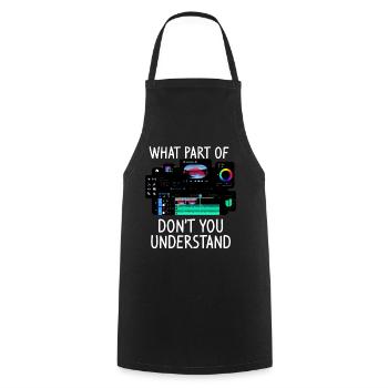 Quelle partie de Ne comprenez-vous pas Vidéo drôle - Tablier de cuisine - noir - Devant - AI Model Male 185 dark (185cm)