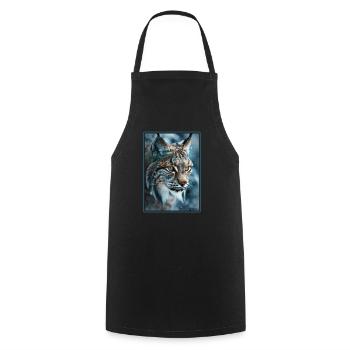 Lynx Luchse Luchs - Kochschürze - Schwarz - Vorne - AI Model Male 185 dark (185cm)