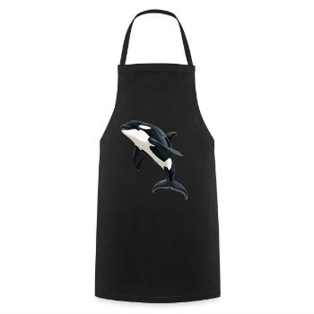 Orcas Orca - Kochschürze - Schwarz - Vorne - AI Model Male 185 dark (185cm)