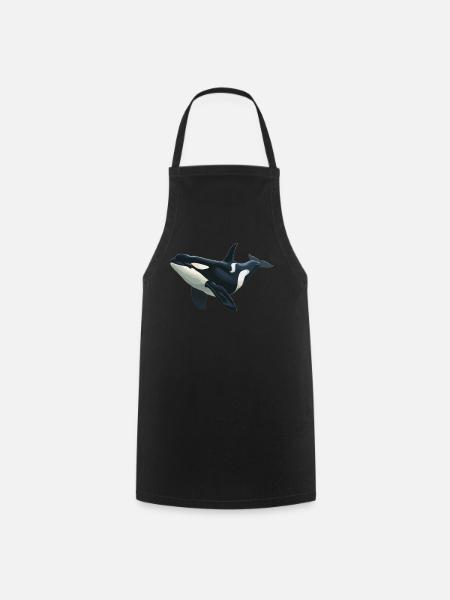 Orcas Orca - Cooking Apron - black