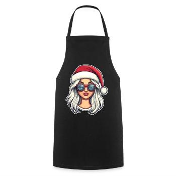 Art de lunettes de soleil glamurs d’hiver pour le Père Noël - Tablier de cuisine - noir - Devant - AI Model Male 185 dark (185cm)