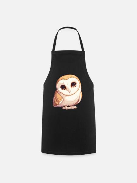 Barn Owl Schleiereulen Schleiereule - Kochschürze - Schwarz