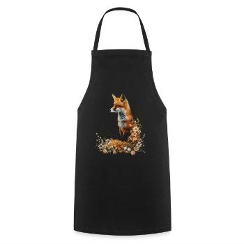 Lustiges Fuchs Fox Kunst Tier Natur Wildtier Tiere - Kochschürze - Schwarz - Vorne - AI Model Male 185 dark (185cm)