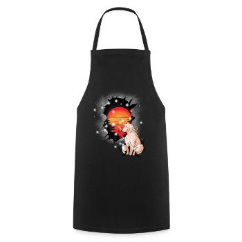 Schaf Schafe Sonnenuntergang Lamm Lämmer Kind - Kochschürze - Schwarz - Vorne - AI Model Male 185 dark (185cm)