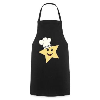 Star Chef Cooks Cook Cooking - Cooking Apron - black - Front - AI Model Male 185 dark (185cm)
