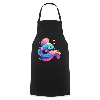 Bettas Betta Fisch Betta - Kochschürze - Schwarz - Vorne - AI Model Male 185 dark (185cm)