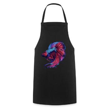 Bettas Betta Fisch Betta - Kochschürze - Schwarz - Vorne - AI Model Male 185 dark (185cm)