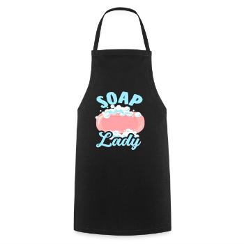 Seifenherstellung Soap Lady - Kochschürze - Schwarz - Vorne - AI Model Male 185 dark (185cm)