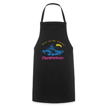 My kingdom is the sky – skydiving - Cooking Apron - black - Front - AI Model Male 185 dark (185cm)