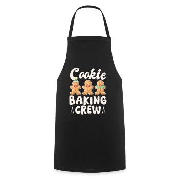 Funny Christmas Gingerbread Cookie Baking Crew - Cooking Apron - black - Front - AI Model Male 185 dark (185cm)