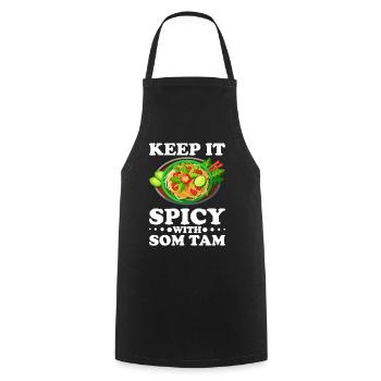 Som Tam Thai Papaya Salad Thai Salad Thai Food - Cooking Apron - black - Front - AI Model Male 185 dark (185cm)
