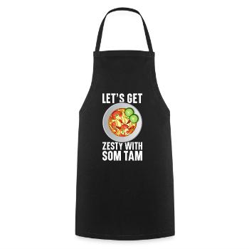 Som Tam Thai Papaya Salad Thai Salad Thai Food - Cooking Apron - black - Front - AI Model Male 185 dark (185cm)