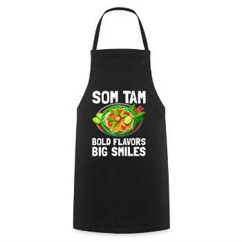 Som Tam Thai Papaya Salad Thai Salad Thai Food - Cooking Apron - black - Front - AI Model Male 185 dark (185cm)